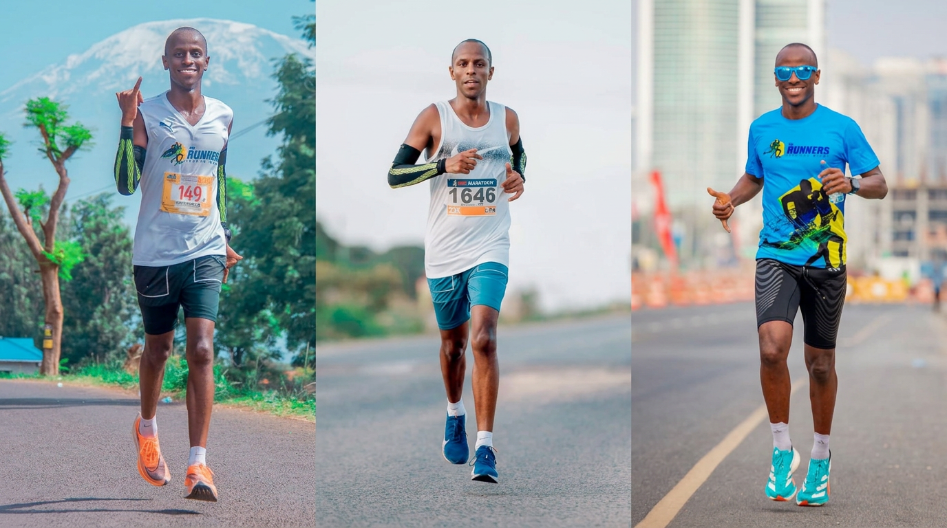 Ismail Koleleni running triptych: Kilimanjaro, NBC marathon, Dar city